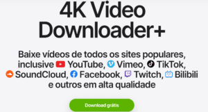 print de tela do 4K Video Downloader