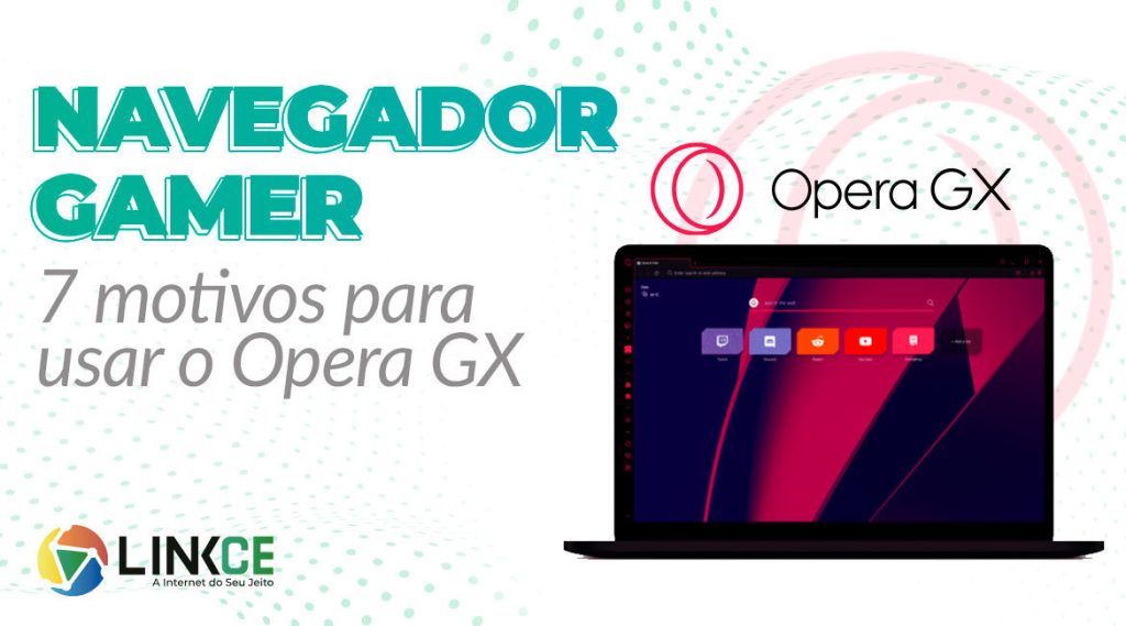 foto de navegador gamer opera gx em uma tela de computador