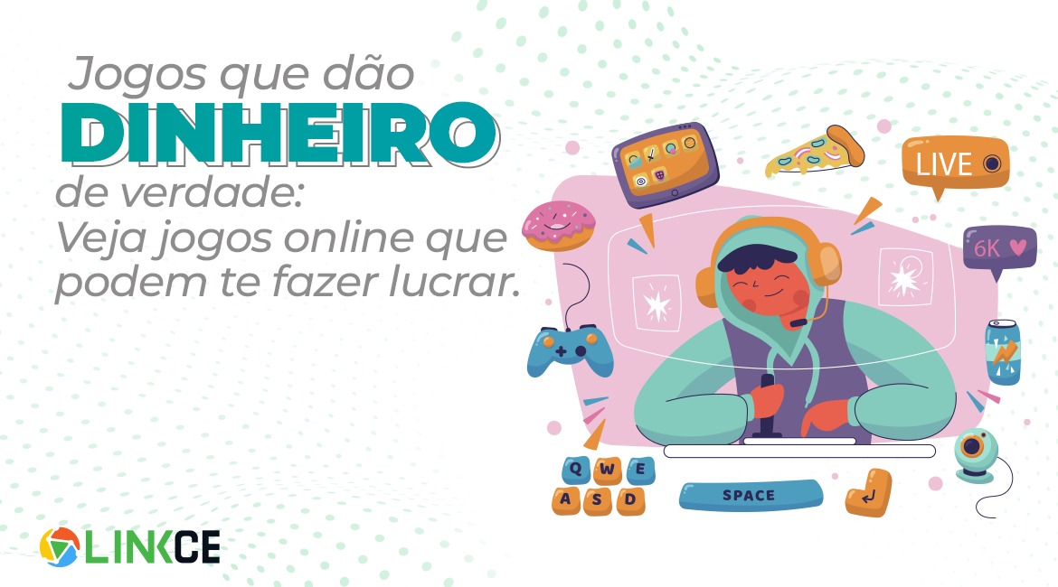 ilustração com garoto adolescente rodeado de simbolos que ligam a gamer